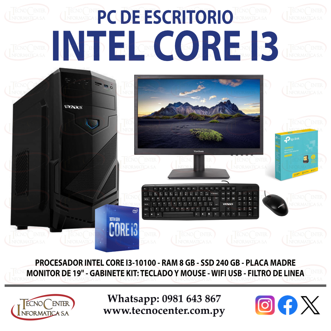 PC de Escritorio Intel Core i3
